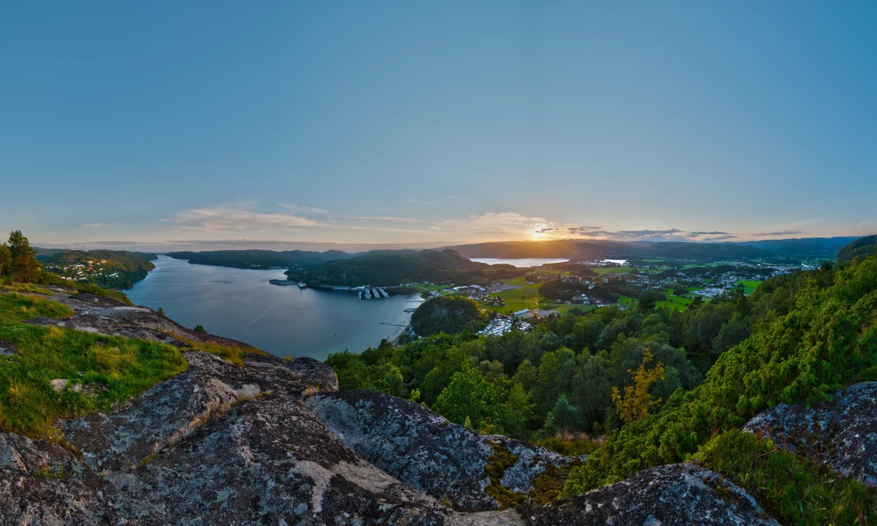 панорама, камни, пейзаж, бухта, море, вид, корабли