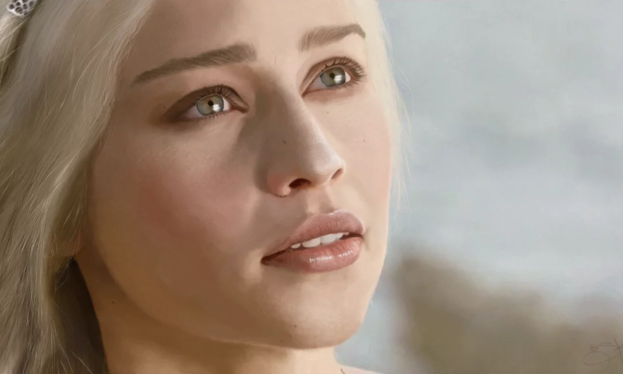 лицо, эмилия кларк, взгляд, emilia clarke, game of thrones, daenerys targaryen