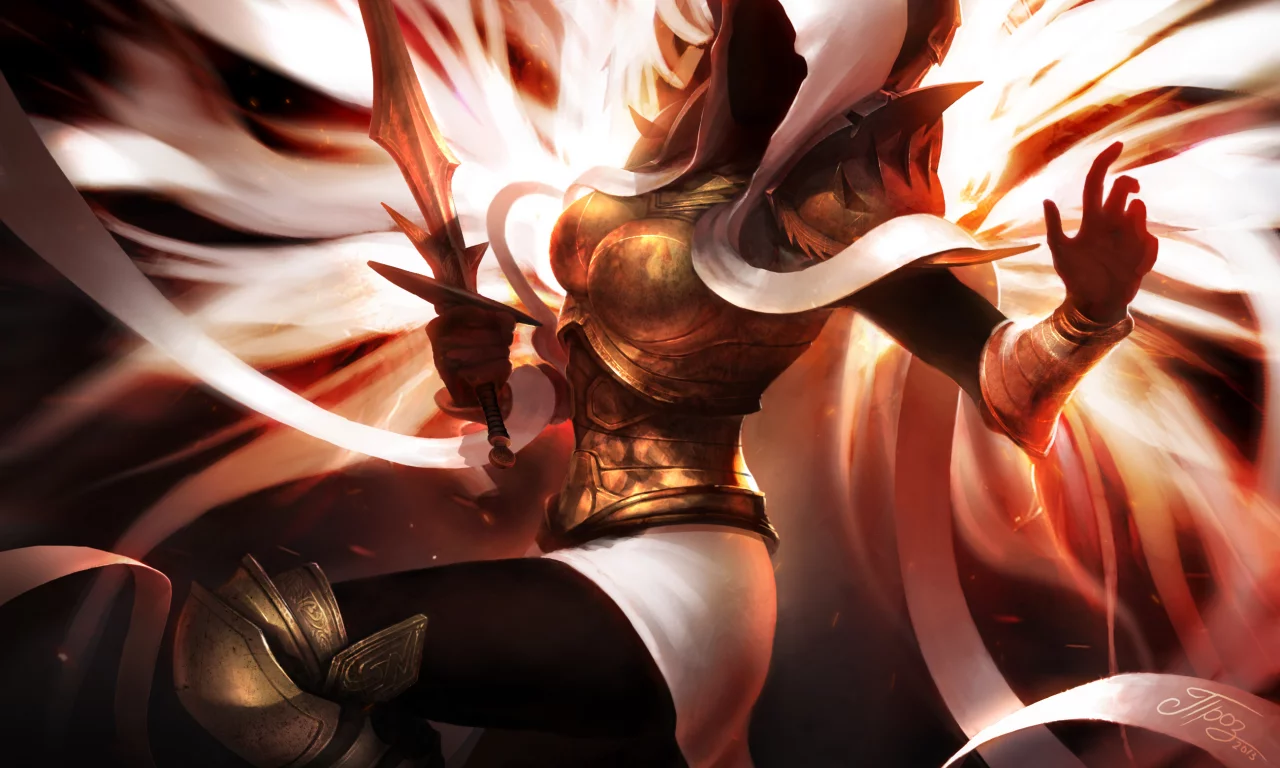 lll, fan art, tamplierpainter, 3, арт, auriel, diablo, меч, девушка, крылья