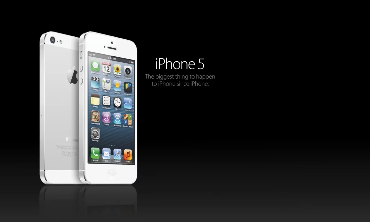отражение, iphone 5, белый, фон