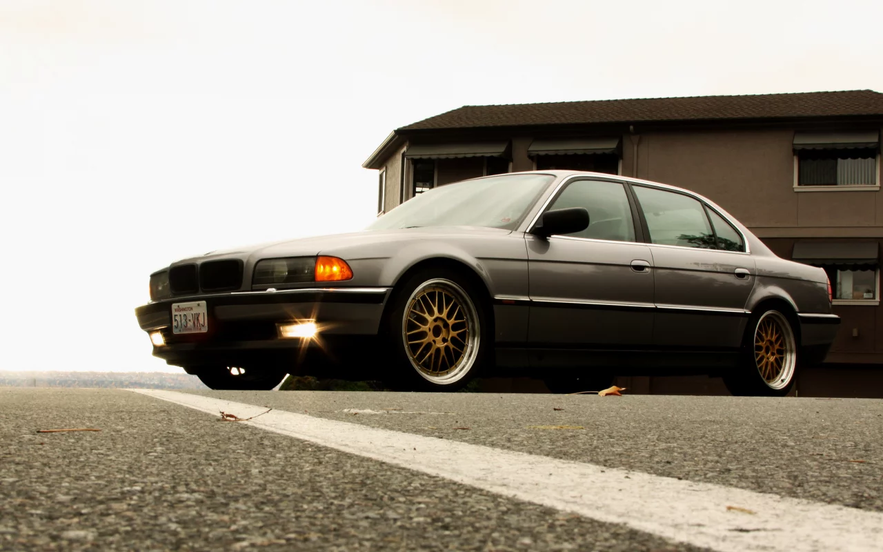 фары, bmw 740, семёрка, бмв, car, e38, бумер, обои, бэха, wallpapers