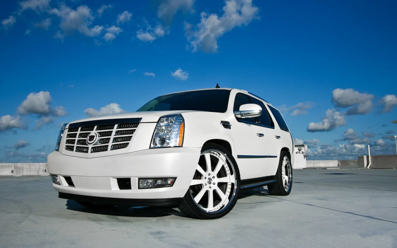 escalade, sky, cadillac, white, clouds, кадиллак, эскалад, белый