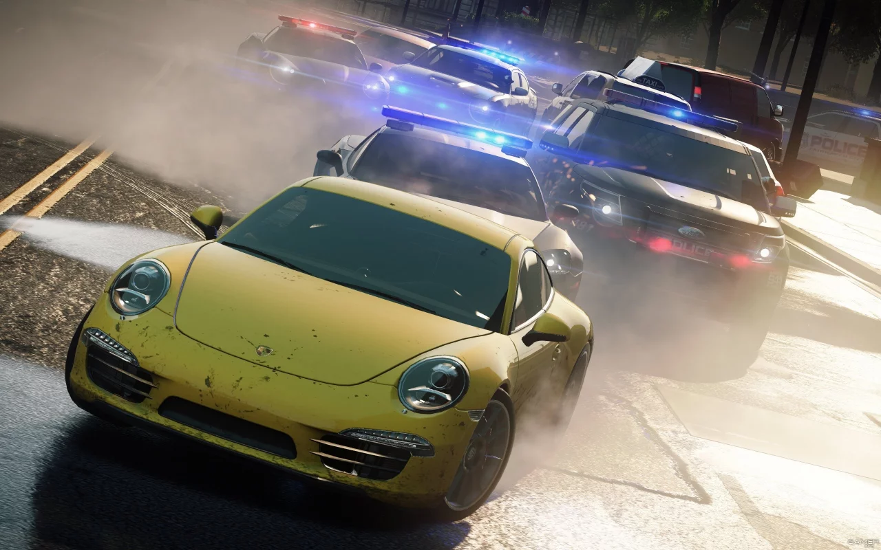 porsche 911, гонка, копы, погоня, город, need for speed most wanted 2012