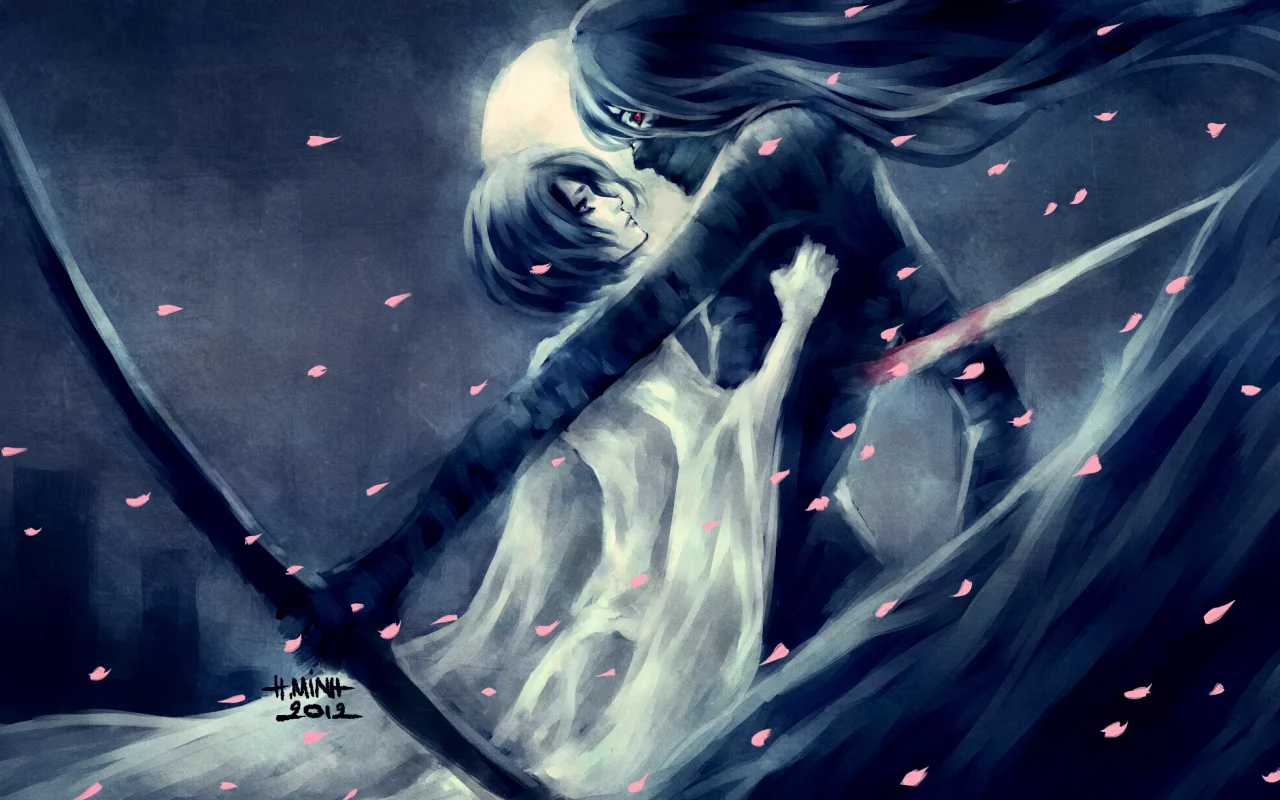 девушка, kurosaki ichigo, bleach, арт, nanfe, парень, kuchiki rukia
