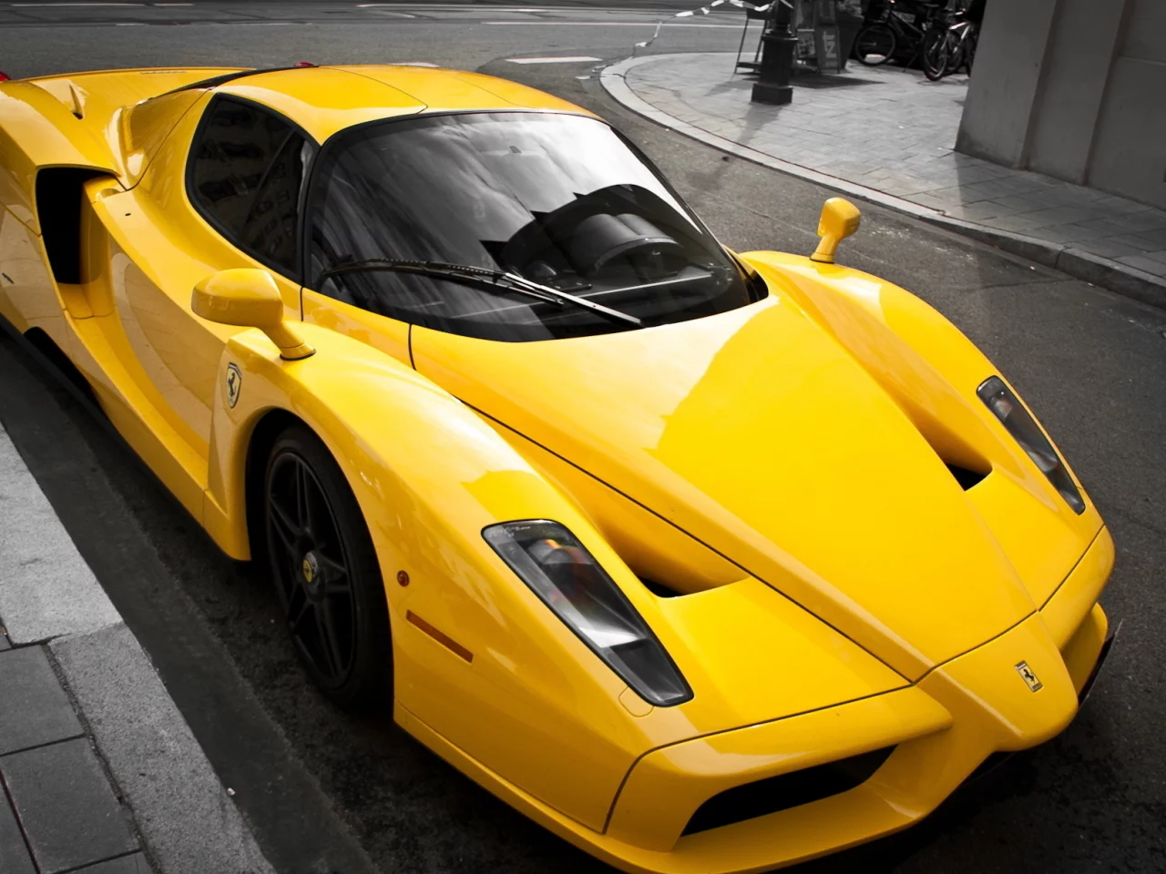 желтый, тюнинг, ferrari, enzo, суперкар, yellow, luxury, феррари
