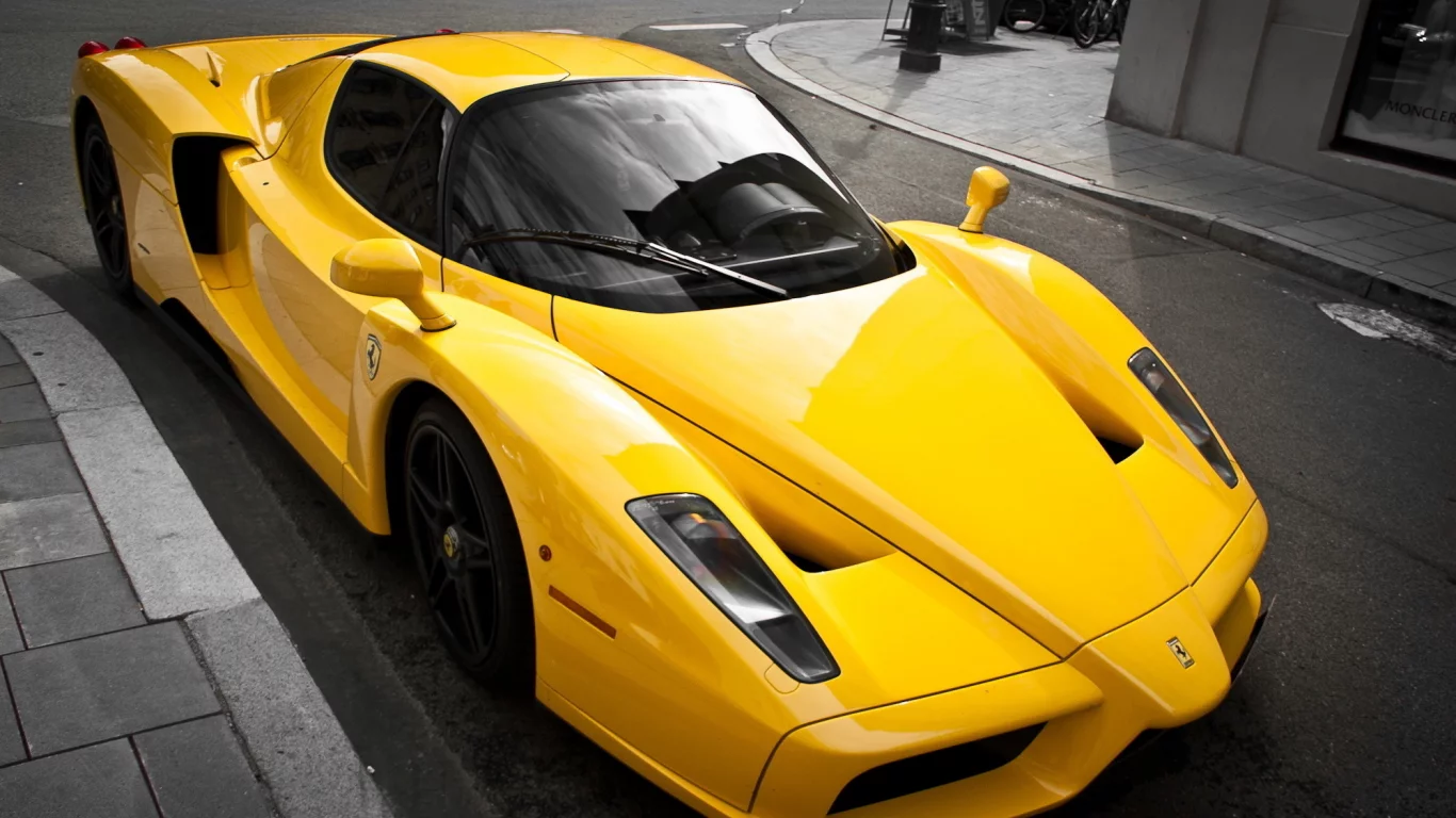 желтый, тюнинг, ferrari, enzo, суперкар, yellow, luxury, феррари