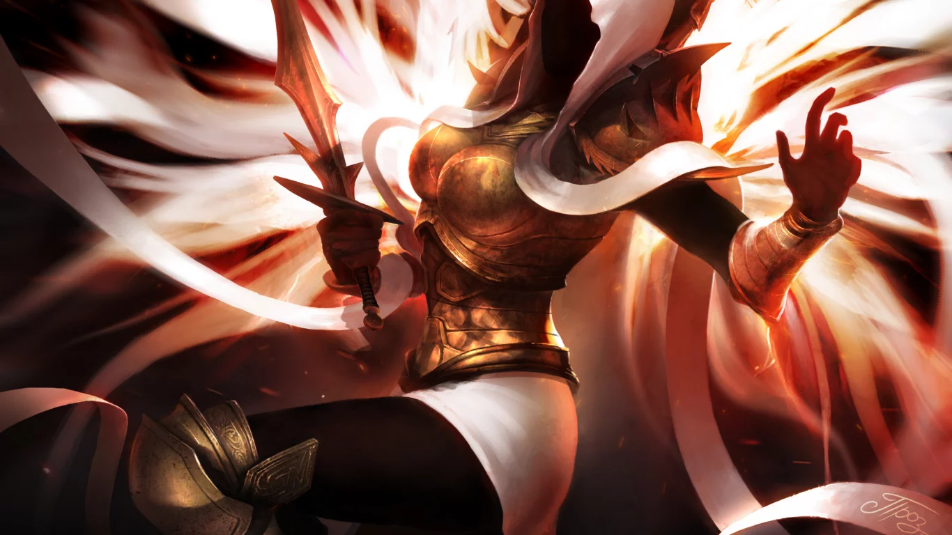 lll, fan art, tamplierpainter, 3, арт, auriel, diablo, меч, девушка, крылья