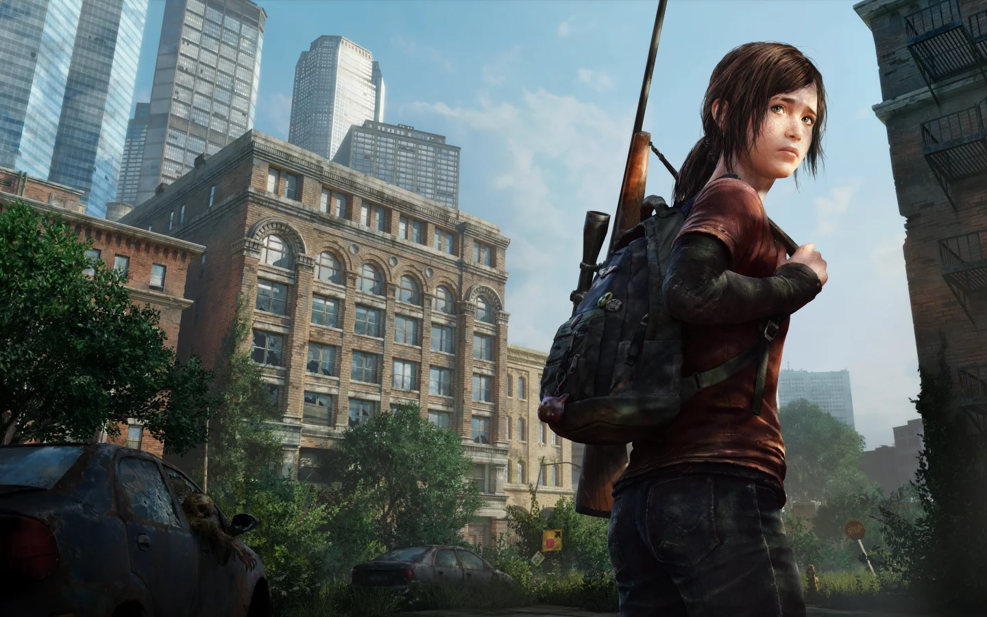город, эпидемия, апокалипсис, машины, the last of us