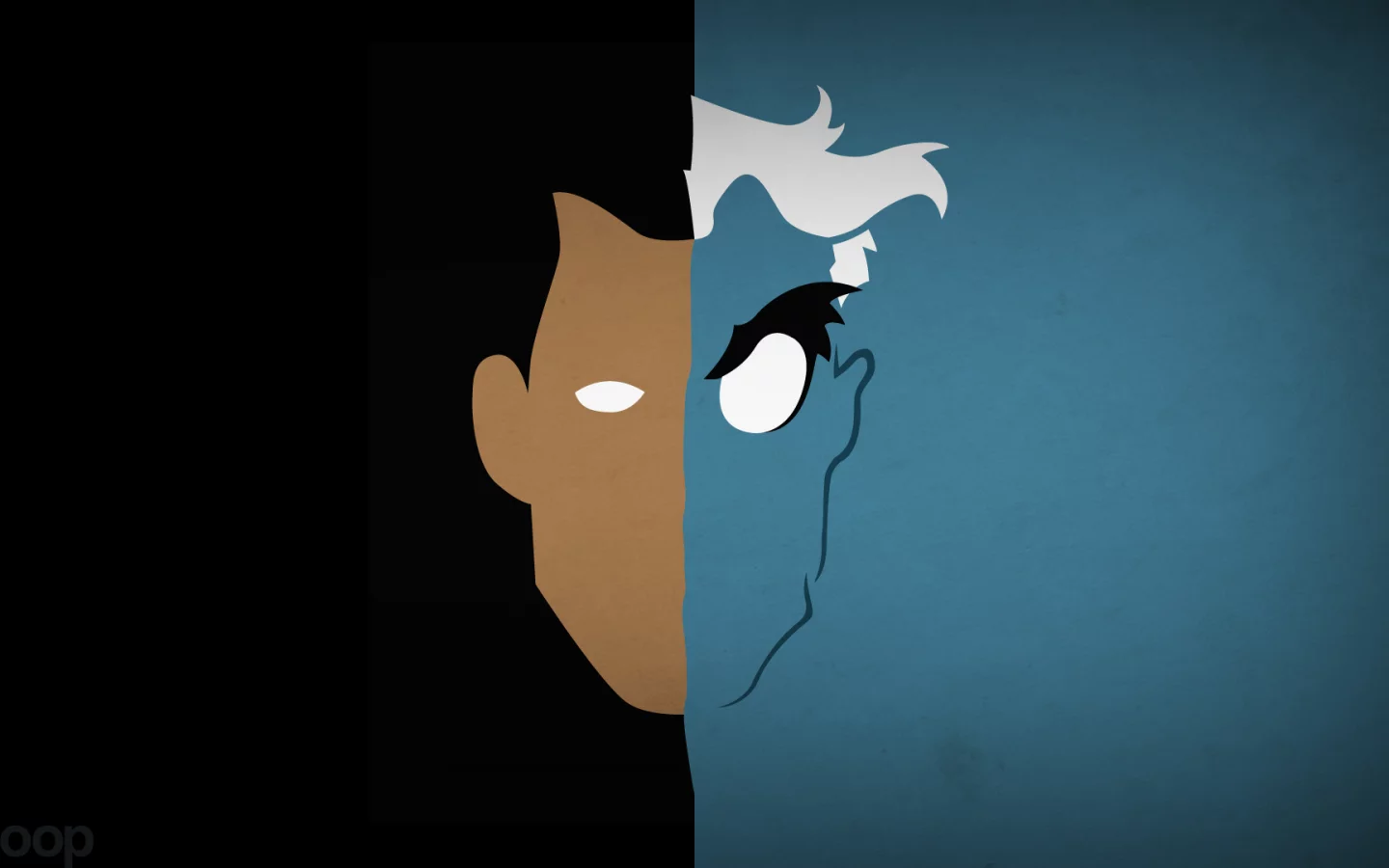 blo0p, двуликий, минимализм, harvey dent, dc comics, two-face, batman