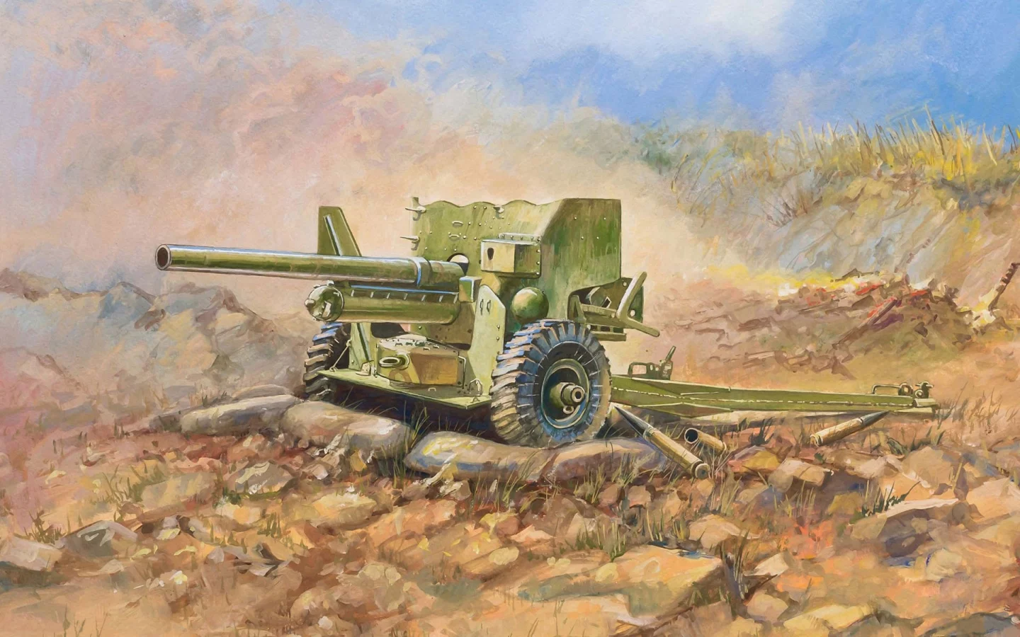 пушка, арт, британская, mk-ii, 6 фунтовая, противотанковая