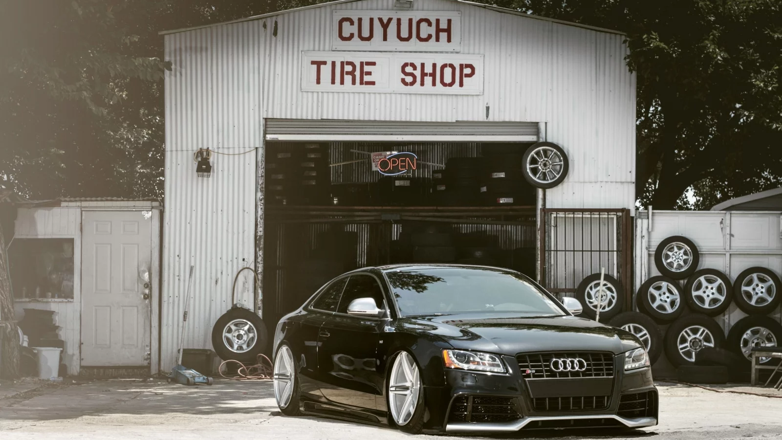 шины, авто, audi, сервис, забор, тюнинг, посадка, машины, s5