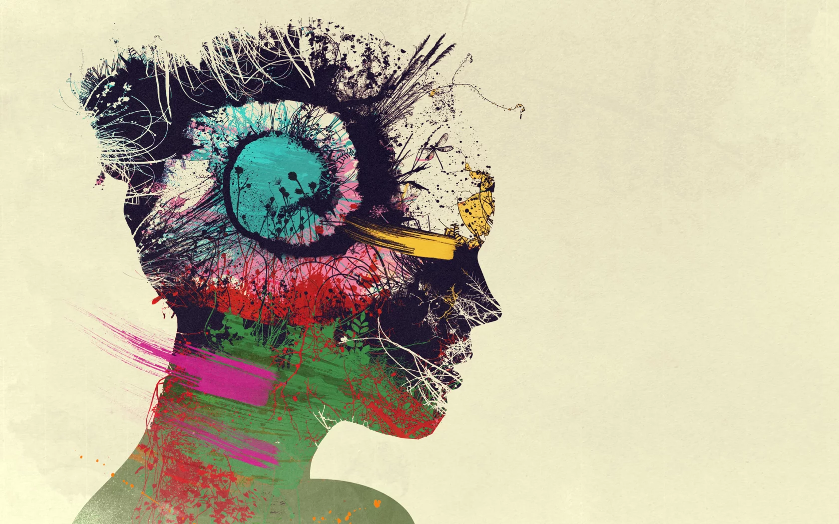 мысли, psychedelic, девушка, разум, girl