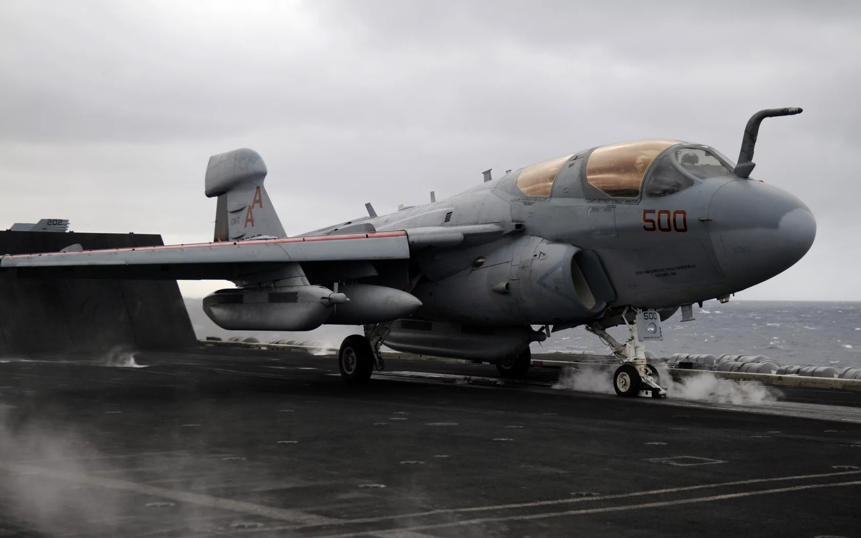 grumman, ea-6b prowler, палубный самолёт рэб, взлет с авианосца