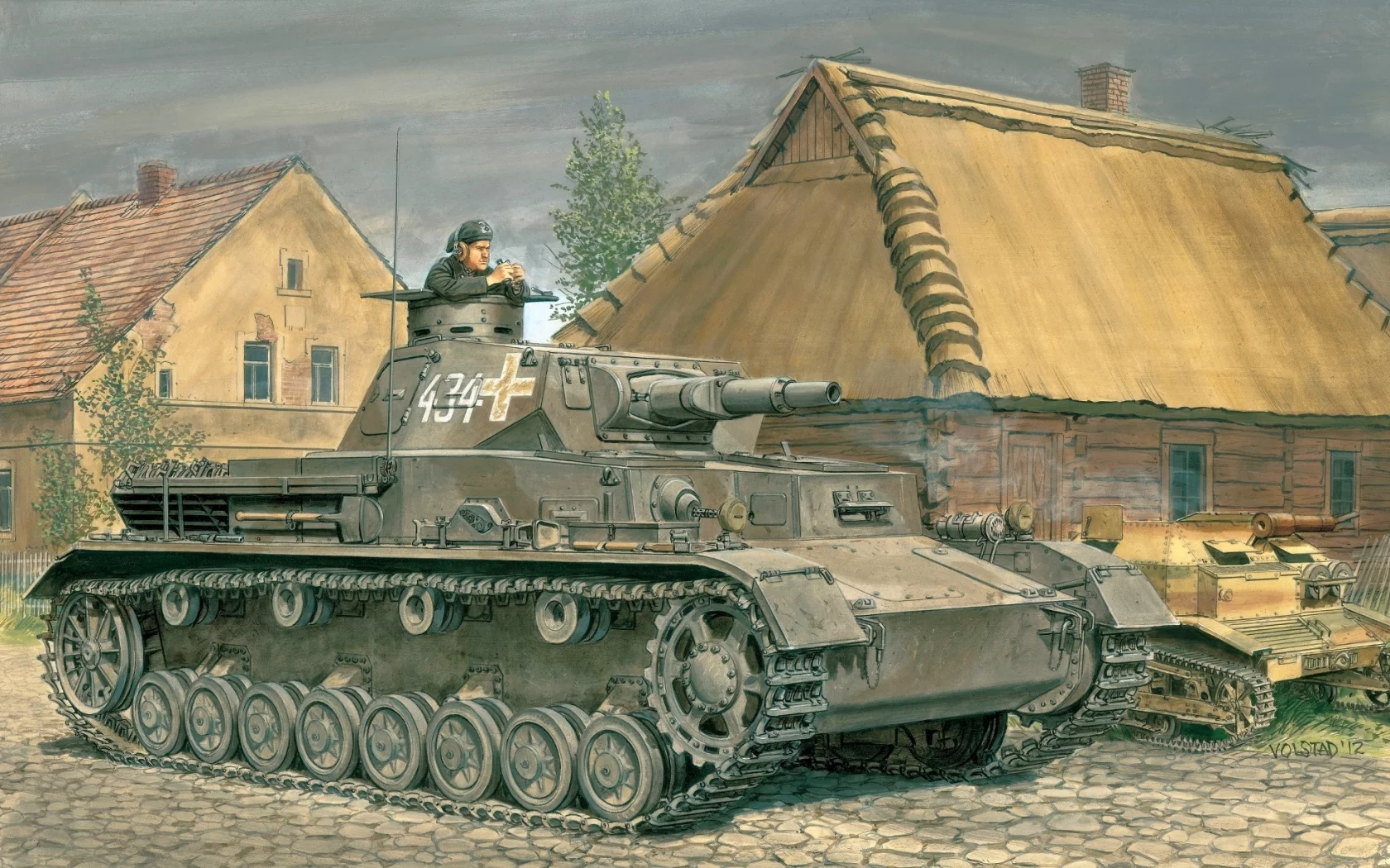дома, т-4, рисунок, средний танк, танкист, ron volstad
