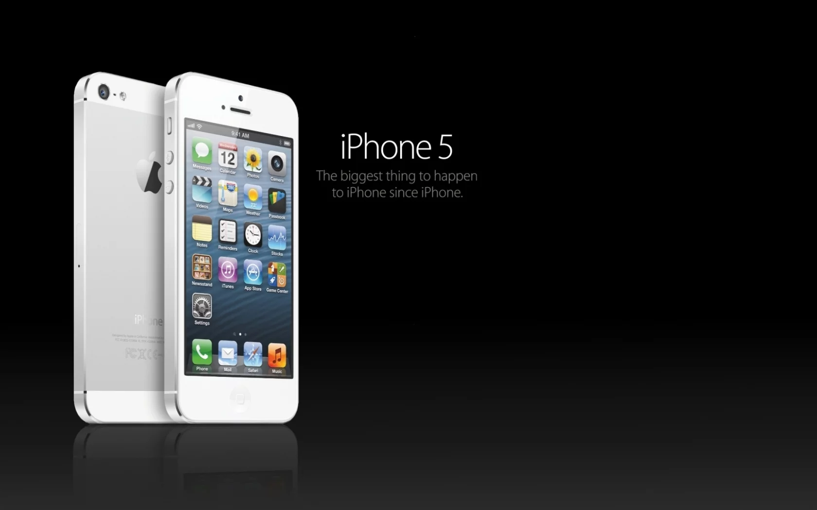 отражение, iphone 5, белый, фон