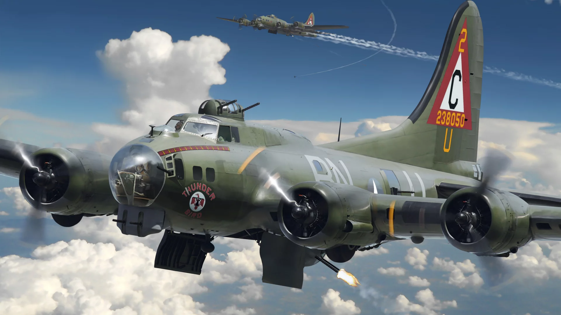 летающая, боинг, самолет, flying fortress, крепость, арт, b-17