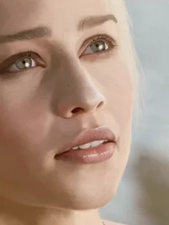 лицо, эмилия кларк, взгляд, emilia clarke, game of thrones, daenerys targaryen