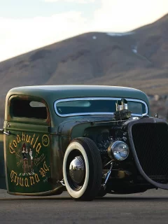 pickup, ford, 1935, rat rod, v8