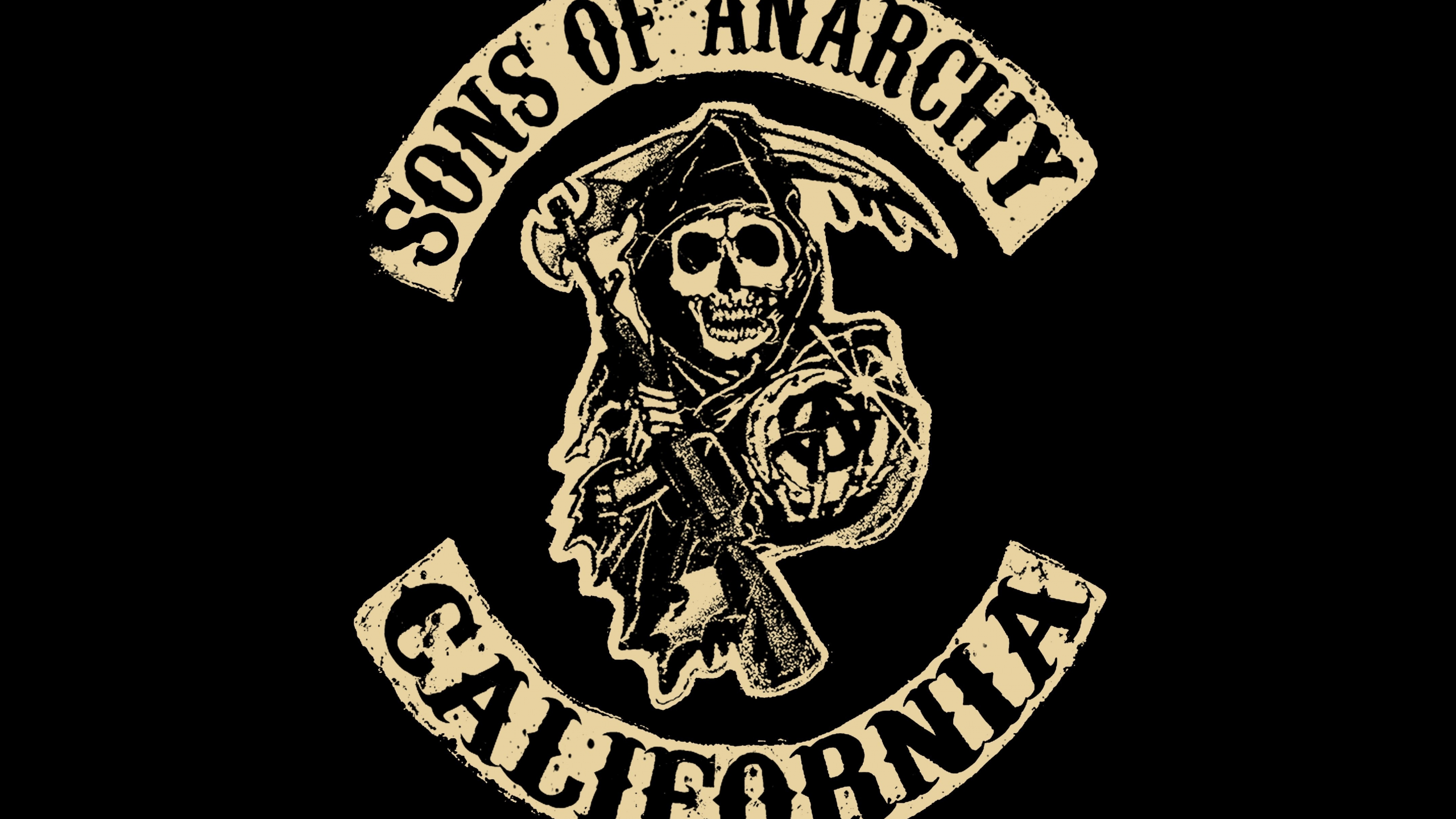 Картинка на рабочий стол сыны анархии, логотип, сериал, sons of anarchy,  дети анархии 2560 x 1440