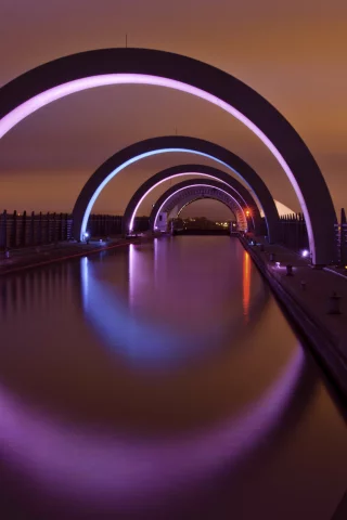 scotland, great britain, falkirk, великобритания, city, united kingdom, lights, night