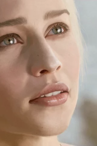 лицо, эмилия кларк, взгляд, emilia clarke, game of thrones, daenerys targaryen