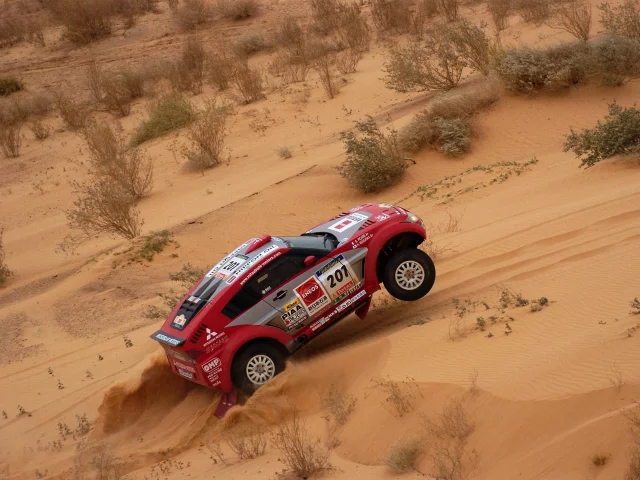 dakar, песок, машина, mitsubishi, rally, авто, спорт, ралли, гонка