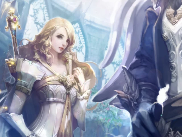 magic, эльф, game wallpapers, elf, aion the tower of eternity, girl, элийцы, fire