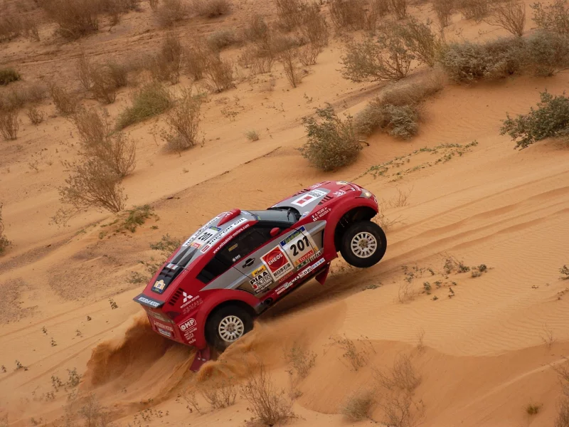 dakar, песок, машина, mitsubishi, rally, авто, спорт, ралли, гонка