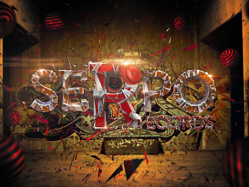 serpo records, граффити, render, наушники, текст