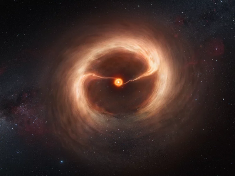 взрыв, звезда, космос, alma, star, hd 142527