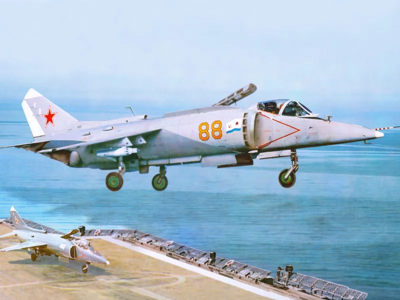 взлёт, рисунок, палубного, арт, советского, палуба, як-38