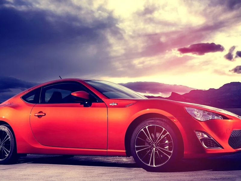 красный, спорткар, subaru brz, субару, car