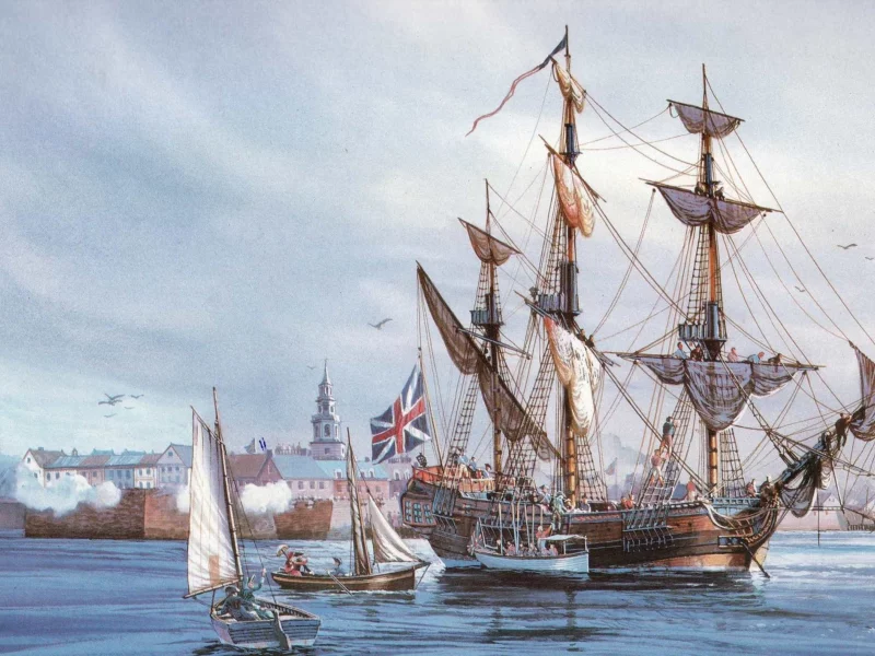 порт, морской, трёхмачтовый, акватория