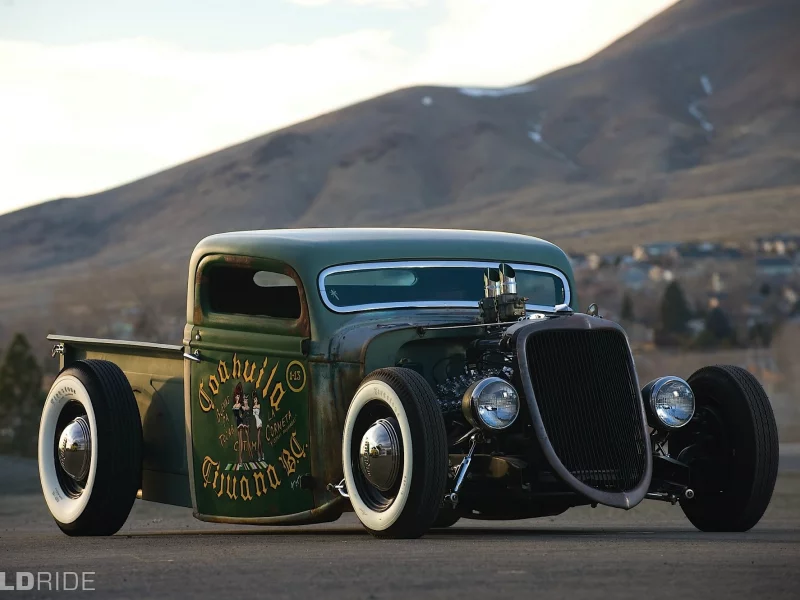 pickup, ford, 1935, rat rod, v8