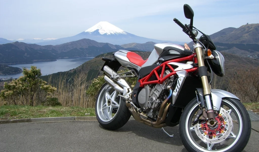 brutale, мотоцикл, озеро, фудзияма, байк, мв агуста, гора, брутал, mv agusta
