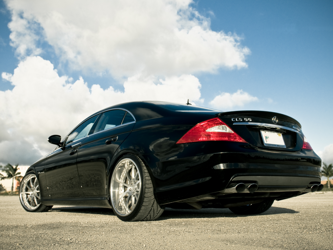 Black Mercedes Benz CLS 219