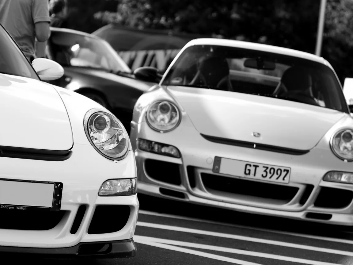 911, асфальт, gt3, чб, porche, белые, rs