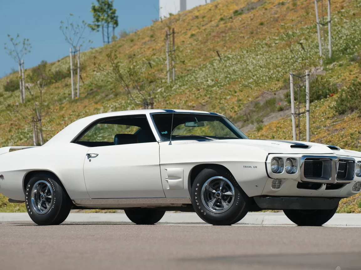 firebird, pontiac, 1969, белый, trans am, мощь