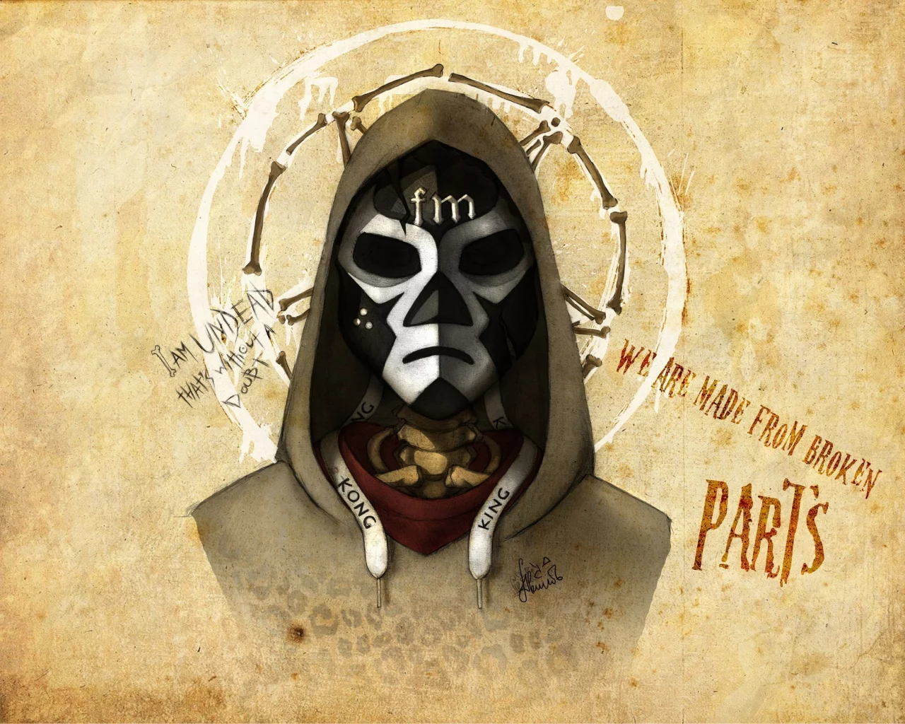 hollywood undead, маска, notes from the underground, funny man