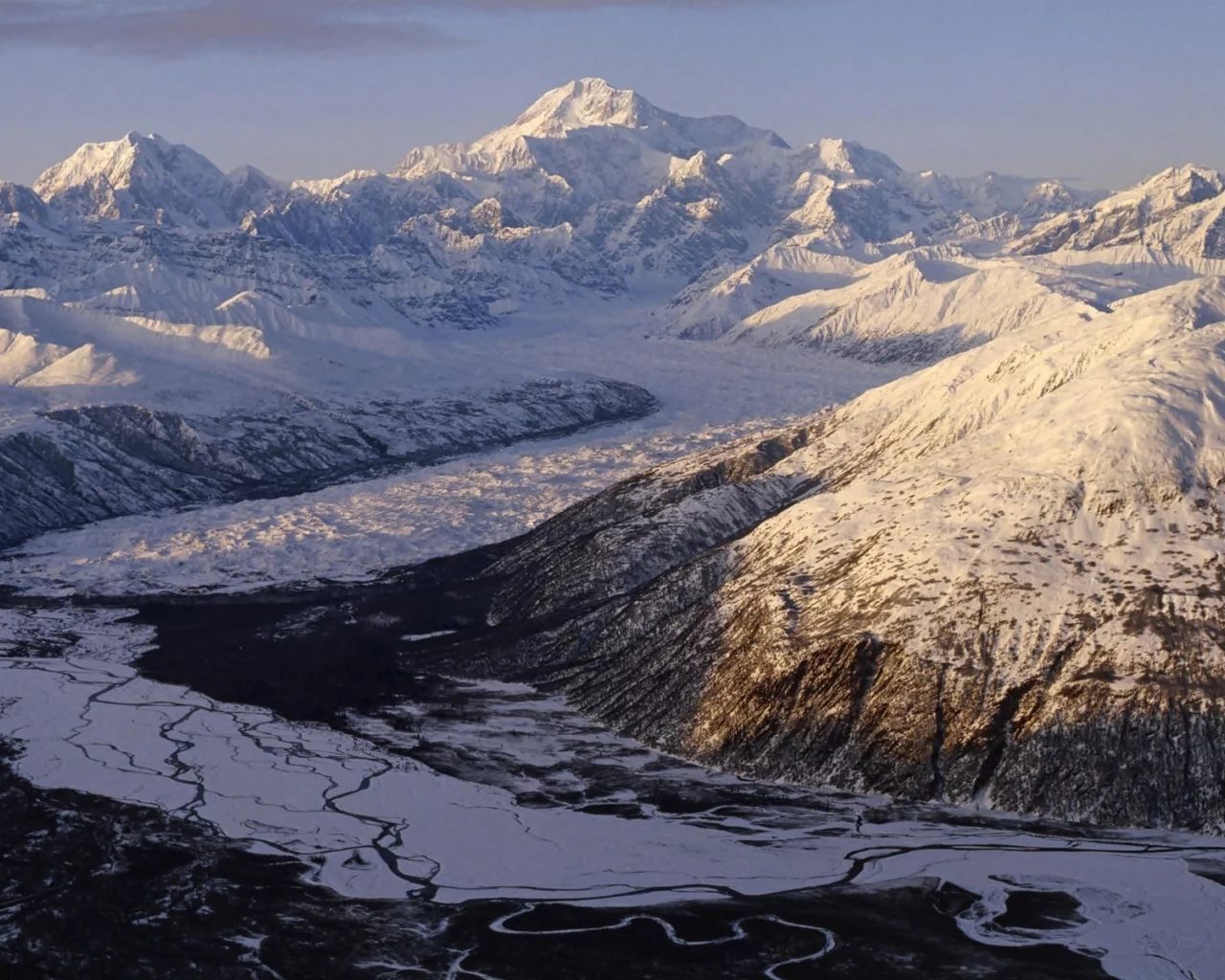 пейзаж, alaska, горы, зима, природа, горизонт, nature, аляска, снег