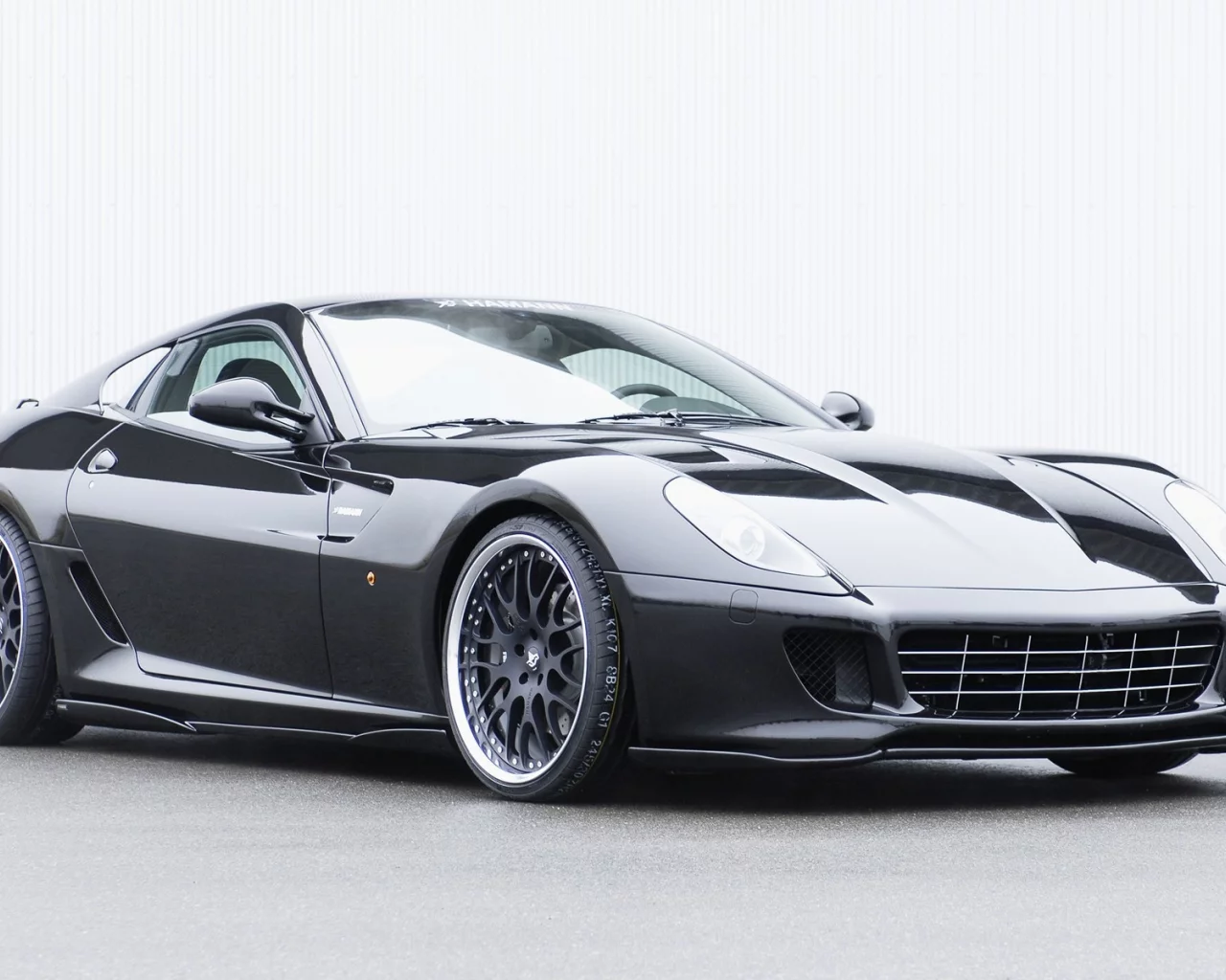 тюнинг, ferrari 599 gtb fiorano, черная, асвальт
