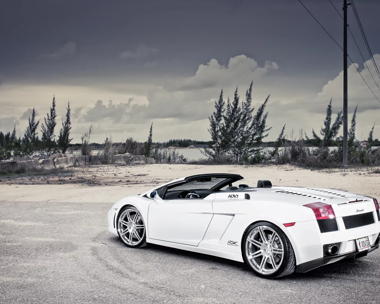 небо, gallardo, lamborghini, облака