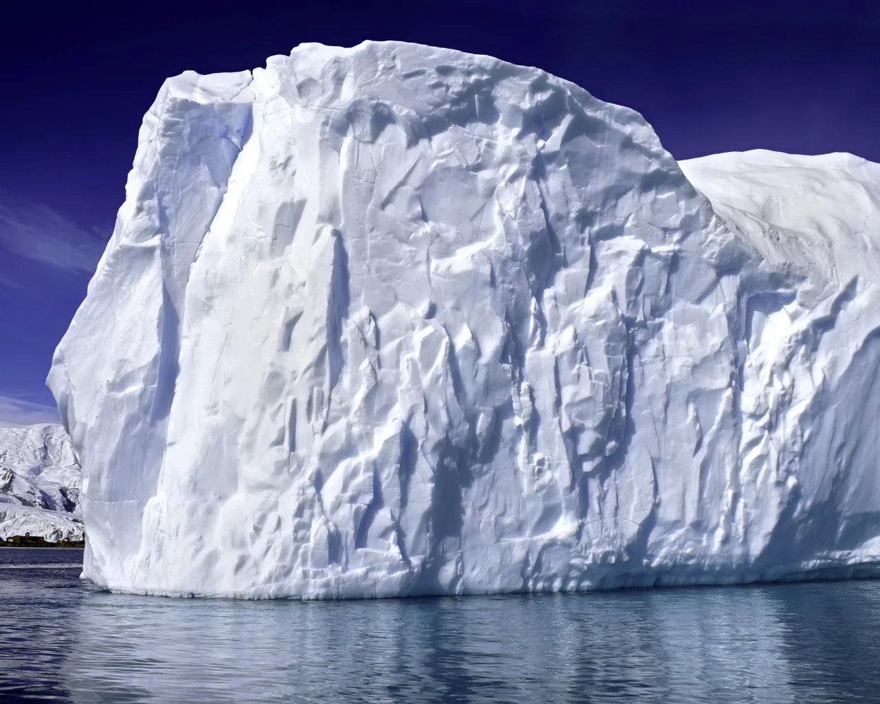 айсберг, полярная, станция, iceberg, ледник