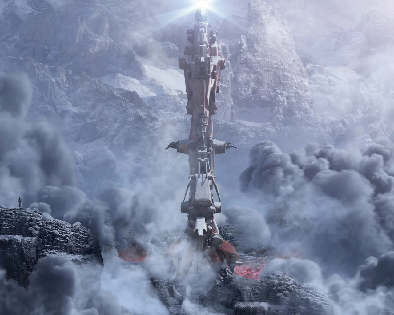 горы, second contact, облака, вышка