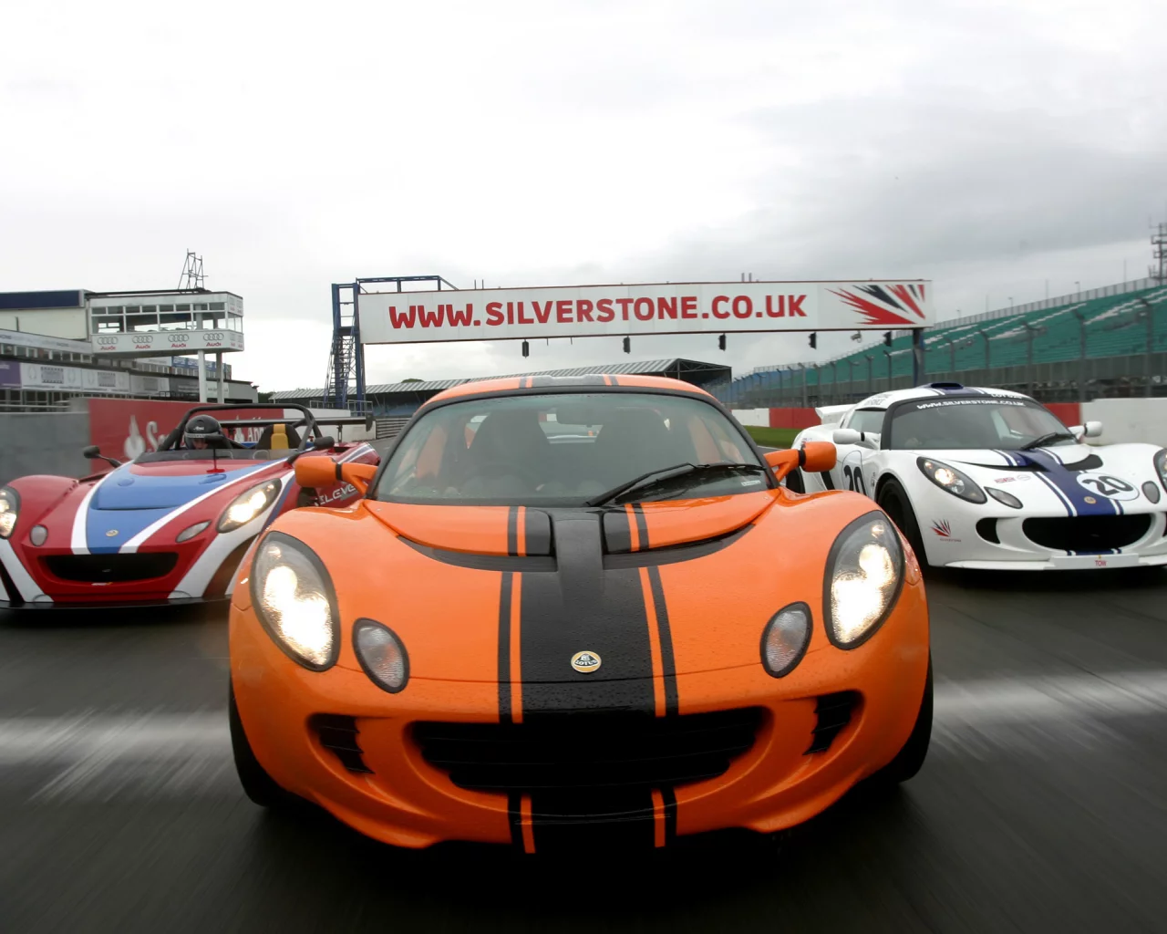 orange, lotus, гонка, трасса, elise, white, race