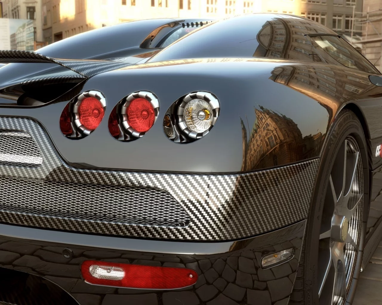 koenigsegg, black, ccx, карбон, фара, бампер