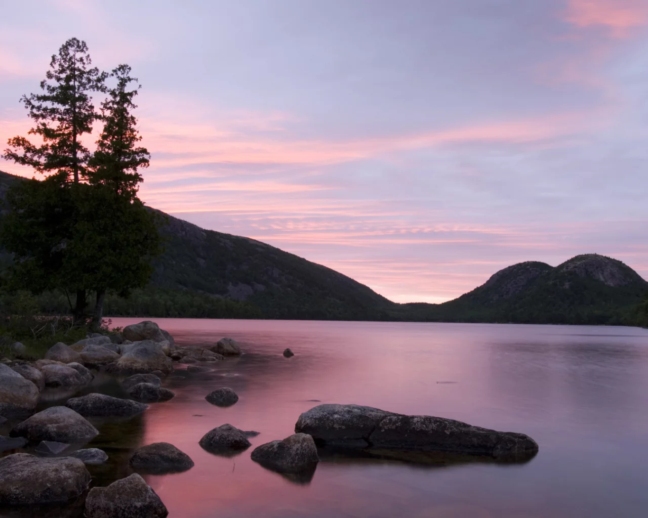 пейзаж, камни, горы, природа, nature, закат, небо, озеро, сиреневый
