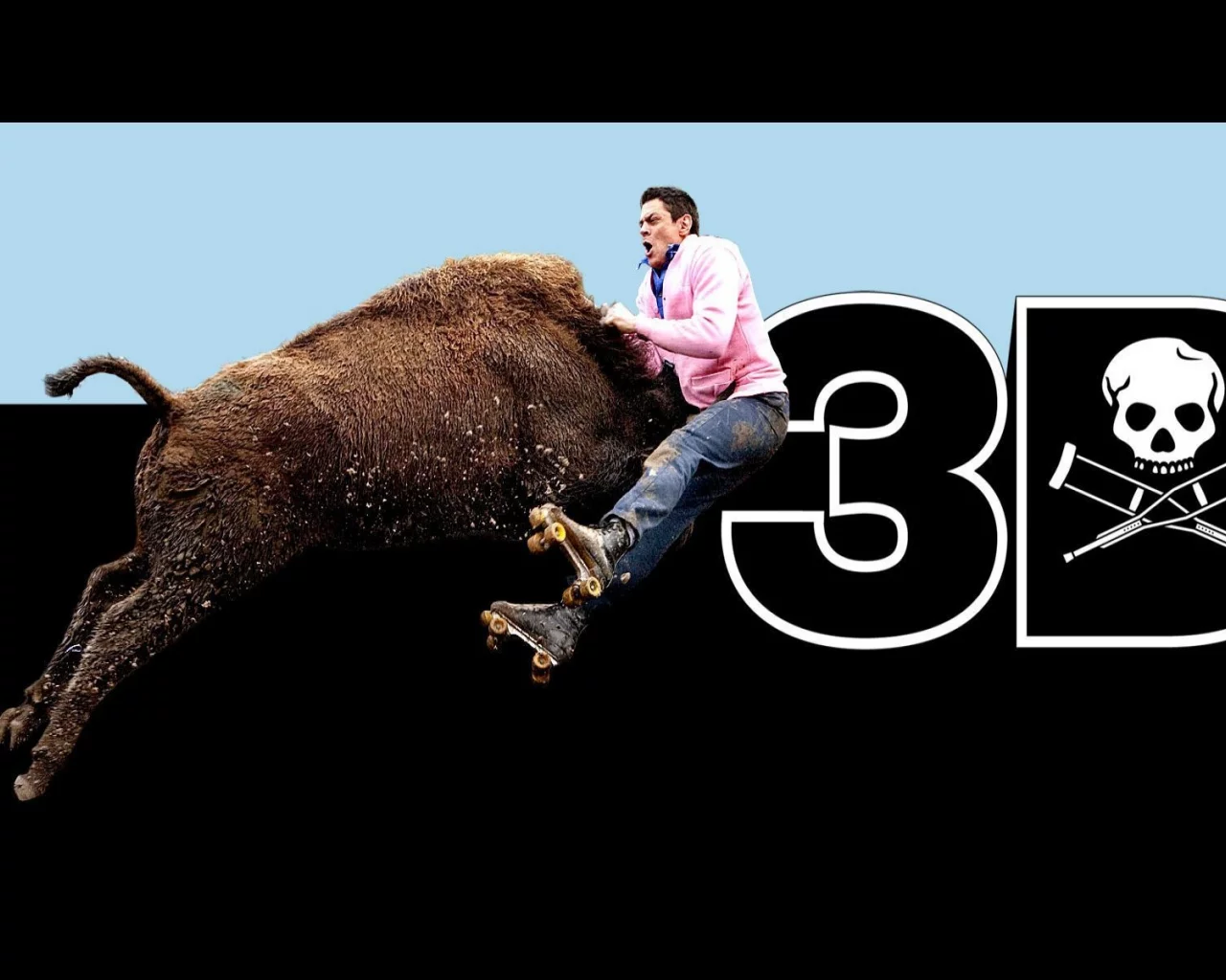 johnny knoxville, jackass, череп, 3d, чудаки, бык, придурки, джонни ноксвилл