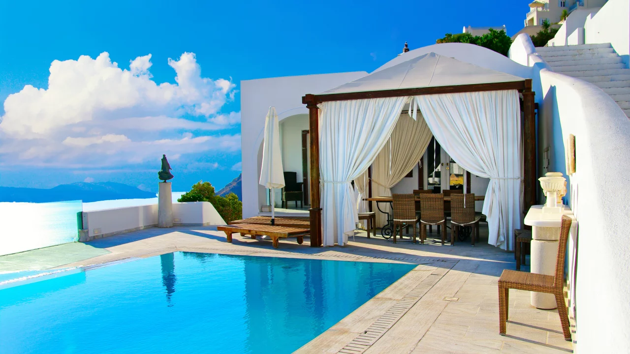 природа, море, дома, greece, santorini, пейзаж