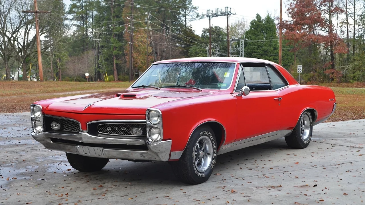 hardtop, понтиак, muscle car, 1967, red, coupe, pontiac, гто, красный, gto